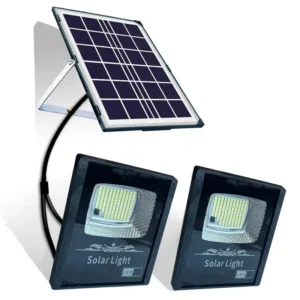 Luz de inundación solar exterior Dual 6000K Blanco brillante