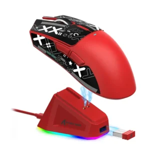 Ratón de juego inalámbrico ligero ATTACK SHARK X11 con estación de carga RGB, modo tri-2.4G/USB-C