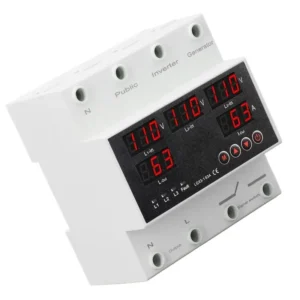 Interruptor de Transferencia Automático de 3 Fases y 4 Cables ATS 63A con Protección