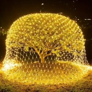 Rejilla Instalada para Jardín, 360 Luces LED, 13 Pies de Longitud, 4.9 Pies de Ancho, Tres Colores Disponibles (Blanco Cálido/Blanco/Multicolor)