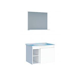 Mueble de baño blanco y gris  en madera Cozimax Safira