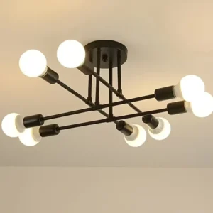 Lámpara de Techo Sputnik Moderna de 6 Luces, Lámpara de Techo Industrial de 22 Pulgadas