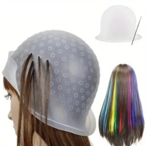 Gorro Profesional de Silicona para Teñir el Cabello con Gancho Metálico