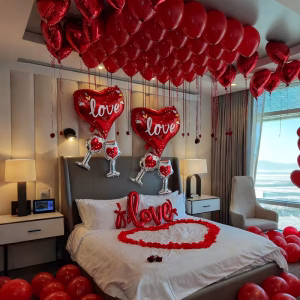 Set de globos de papel de aluminio rojo para el Día de San Valentín
