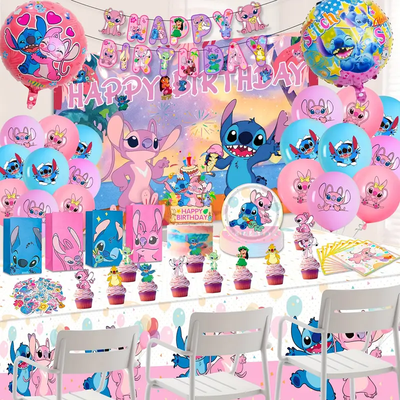 170 Piezas de Decoración para Fiesta de Cumpleaños de Stitch