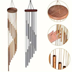 Elegante y relajante campana de viento musical con 12 tubos y campanas