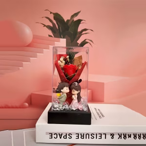 Decoración de mesa con batería para el Día de San Valentín