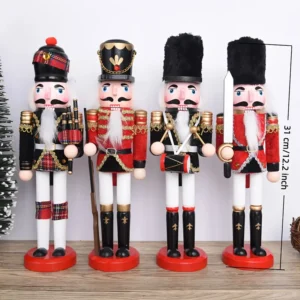 4 piezas de clips reyes, de 12 pulgadas de largo, regalo de Navidad. Familia de payasos. Clips de madera barnizada de Halloween.