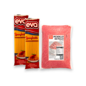 Picadillo de pollo + Espaguetis