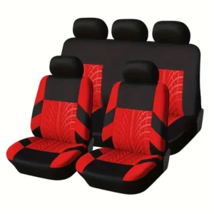 Fundas de Asientos de Coche de 5 Plazas con Detalles de Neumáticos de Moda