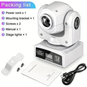 Luces de DJ Cabeza Móvil Luz 8 Colores 8 GOBO