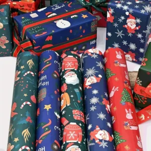 Juego de 6 piezas Papel de regalo navideño
