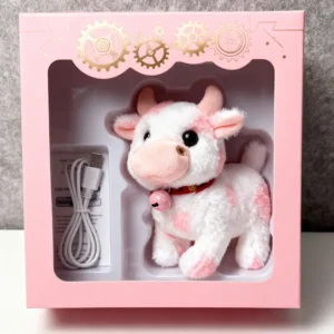 Vaca de Juguete Rosa Muy Tierna. Te Sigue Cuando Caminas
