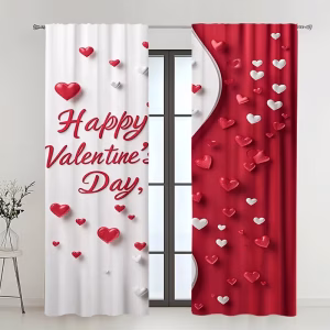 Cortinas de puerta de fondo de amor para el Día de San Valentín