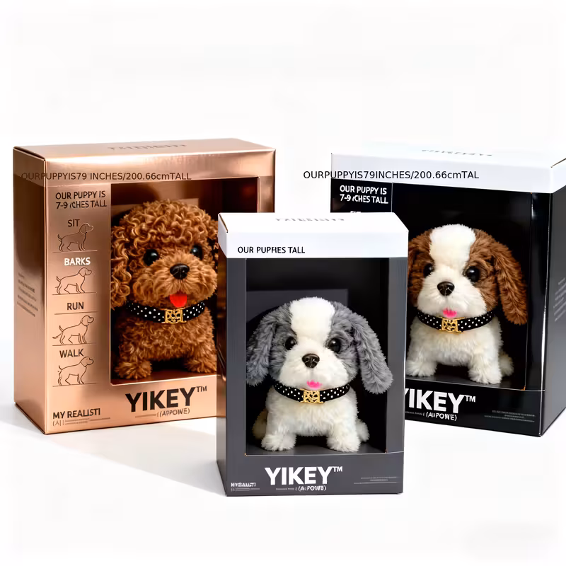 Cachorro de peluche eléctrico de simulación
