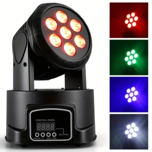 LED Moving Head Light 4 en 1 RGBW Profesional Efecto Escenario DMX512