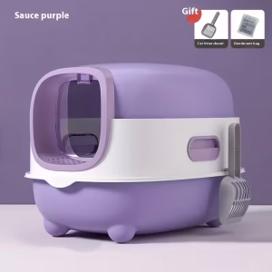 Arenero Grande Cerrado para Gatos con Diseño de Cajón