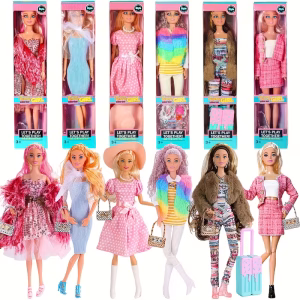Set de 6 muñecas de 11.5 pulgadas con diseños diferentes incluye ropa desmontable
