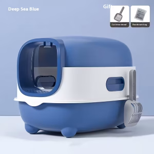 Arenero Grande Cerrado para Gatos con Diseño de Cajón