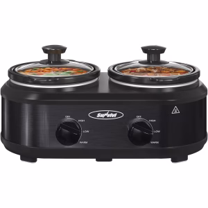 Ollas Manuales Dobles con Temperatura Ajustable y Recipiente Cerámico Extraíble