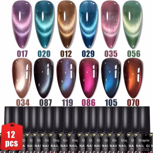 Gel de uñas efecto ojo de gato de 12 colores