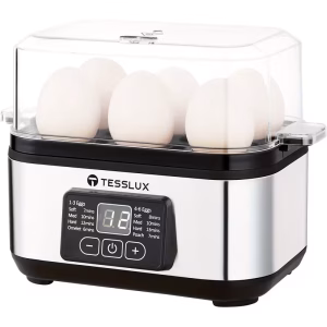 Cocedor de Huevos Eléctrico Rápido, Capacidad para 6 Huevos