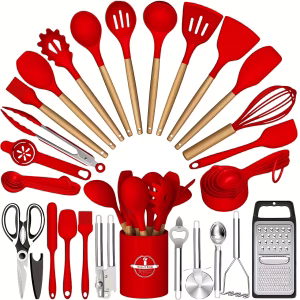 Juego de Utensilios de Cocina de 46 Piezas en Varios Colores