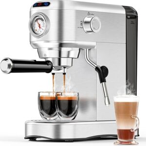 Cafetera Eléctrica para café expresso con espumador de leche