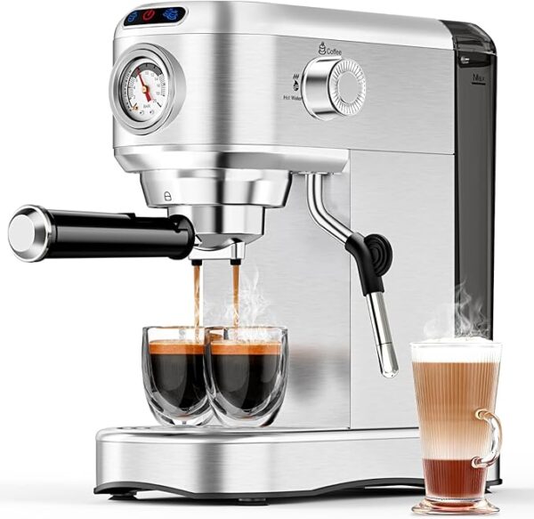 Cafetera Eléctrica para café expresso con espumador de leche | Envios