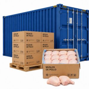 Contenedor Muslo de Pollo Agranel Cajas 10KG (USA)