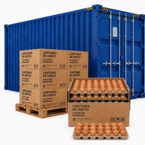 Contenedor Huevos de Cascara Marron Tipo A (R.D)