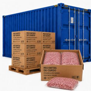 Contenedor Recorte CARNE MOLIDA de Cerdo Paquetes de 60 LB (USA)