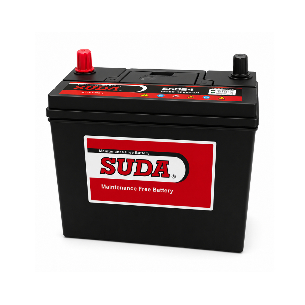 Batería automotriz libre de mantenimiento de plomo-ácido sellada 12V 45Ah Suda N55B24