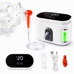 Nebulizador de compresor recargable con pantalla digital
