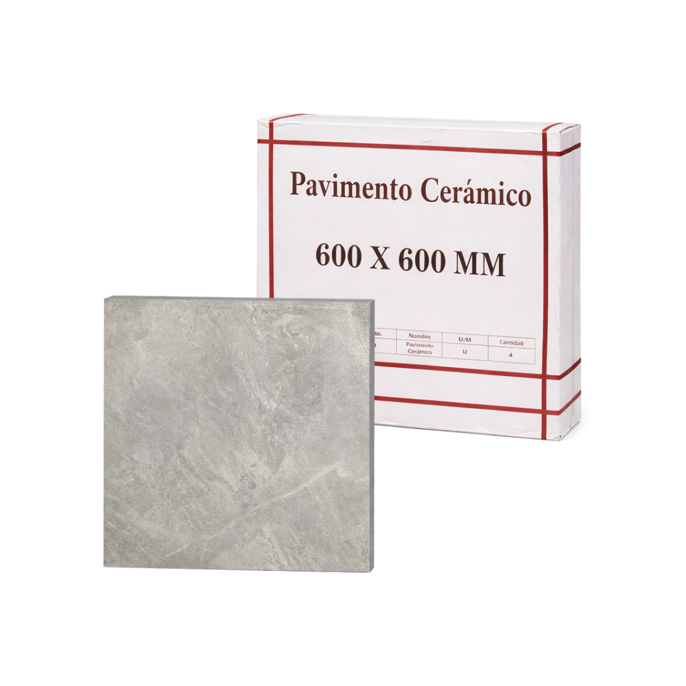 Caja de losas de cerámica pulida 600 mm x 600 mm Malu cr-S2416 (4 u)