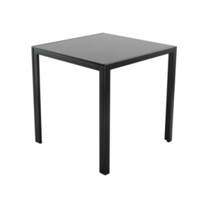 Mesa de comedor cuadrada color negro Dowell