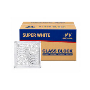 Caja de bloques de cristal decorativa de diseño ondulado con burbujas Jinghua (6 u)